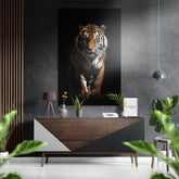 Tiger Brushed Aluminum Dibond Wall Art.